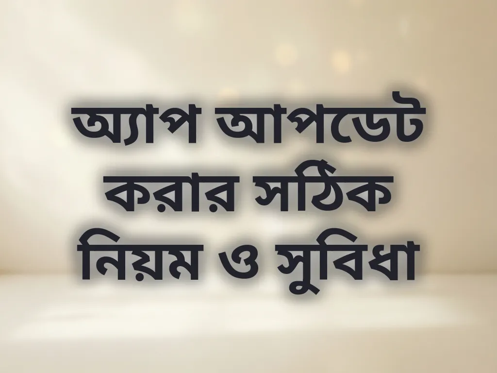 অ্যাপ আপডেট করার সঠিক নিয়ম ও সুবিধা